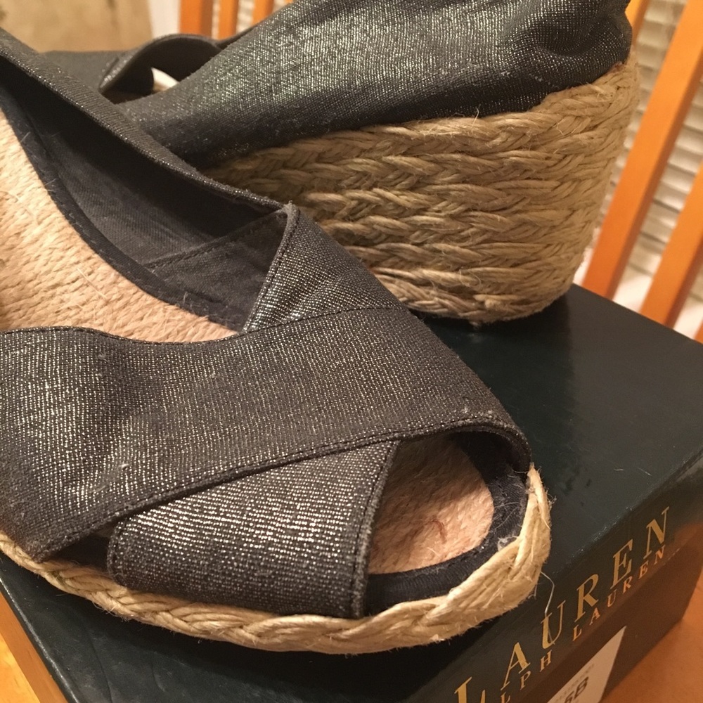 Ralph Lauren Espadrilles Cecilia Wedges size 10